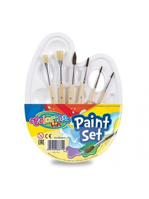 Paletės ir teptukų rinkinys Colorino Kids Paletės ir teptukų rinkinys Colorino Kids