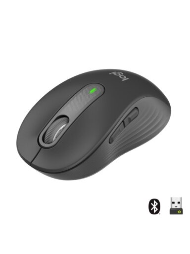 Pelė belaidė Logitech Signature M650 (910-006253) RF Wireless+Bluetooth Optical 4000 DPI, Graphite