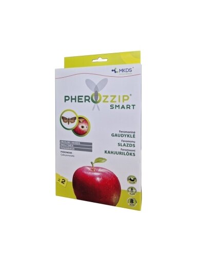 Pherozzip SMART feromoninė lipni gaudyklė OBUOLINIUI vaisėdžiui (Cydia pomonella), 2 vnt