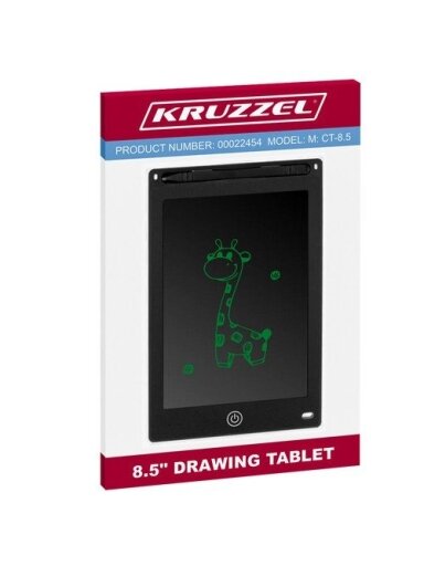 Piešimo planšetė 8,5" juoda KRUZZEL 22454