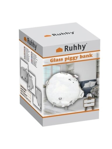 Piggy bank - stiklinė kiaulė Ruhhy 22588