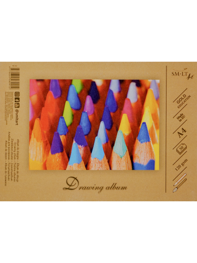 Piešimo sąsiuvinis SMLT, A4, 120 g, klijuotas, (30) 0708-209 Piešimo sąsiuvinis SMLT, A4, 120 g, klijuotas, (30) 0708-209