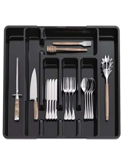 Plastikinis įdėklas/tvarkyklė Ruhhy 24748 stalčiui 11 Plastikinis įdėklas/tvarkyklė Ruhhy 24748 stalčiui 11