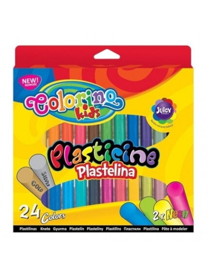 Plastilinas Colorino Kids 24 spalvų Plastilinas Colorino Kids 24 spalvų