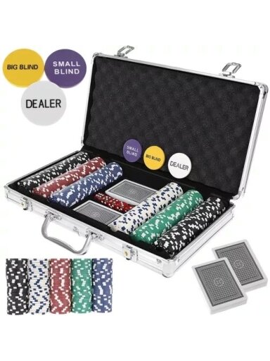 Pokeris – 300 žetonų rinkinys HQ 23528 dėkle