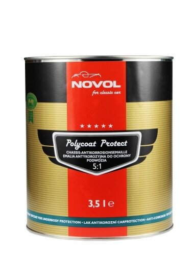POLYCOAT PROTECT 5:1 - Antikoroziniai dažai juodi apatinei kėbulo daliai, važiuoklei 3.5 l POLYCOAT PROTECT 5:1 - Antikoroziniai dažai juodi apatinei kėbulo daliai, važiuoklei 3.5 l