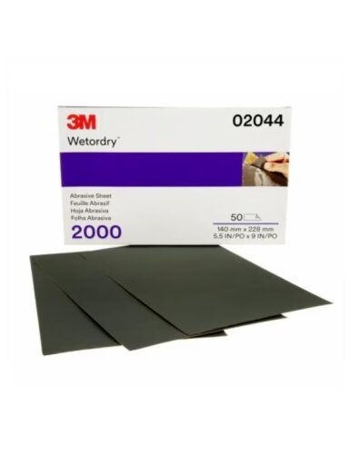 Popierius šlapiam šlifavimui P2000, 138x230mm (50 vnt.)