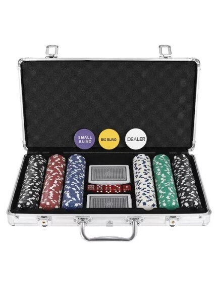 Pokeris – 300 žetonų rinkinys HQ 23528 dėkle 4 Pokeris – 300 žetonų rinkinys HQ 23528 dėkle 4