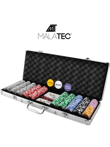 Pokeris – 500 žetonų rinkinys lagamine HQ 23529 1 Pokeris – 500 žetonų rinkinys lagamine HQ 23529 1