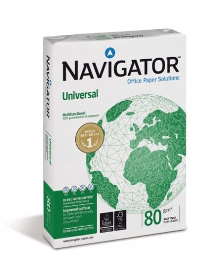 Popierius NAVIGATOR A4, 80g, 500 lapų Popierius NAVIGATOR A4, 80g, 500 lapų