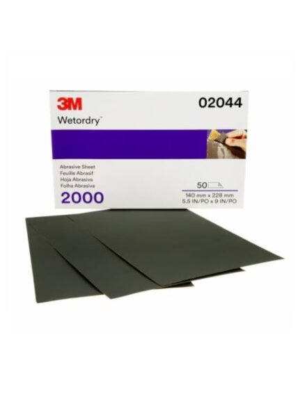 Popierius šlapiam šlifavimui P2000, 138x230mm (50 vnt.) Popierius šlapiam šlifavimui P2000, 138x230mm (50 vnt.)