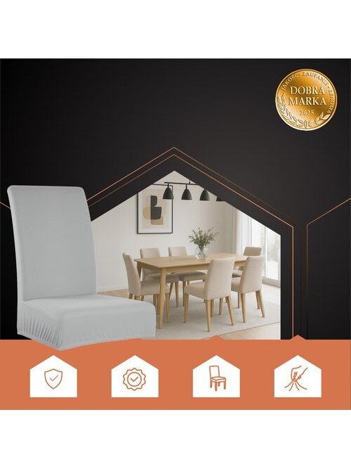 Pokrowce na krzesła- 6 szt. jasnoszare Ruhhy 25991 9 Pokrowce na krzesła- 6 szt. jasnoszare Ruhhy 25991 9