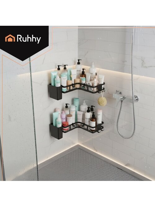 Kampinės vonios lentynos - 2 vnt. rinkinys Ruhhy 27092 7