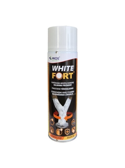 Purškiama priemonė kamienų balinimui WHITE FORT, 500 ml Purškiama priemonė kamienų balinimui WHITE FORT, 500 ml