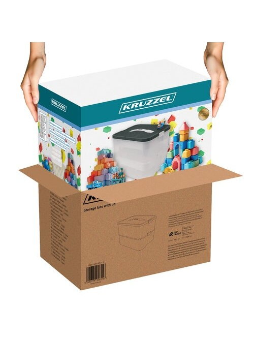 Pudełko na klocki- 2 poziomy Kruzzel 25756 2 Pudełko na klocki- 2 poziomy Kruzzel 25756 2