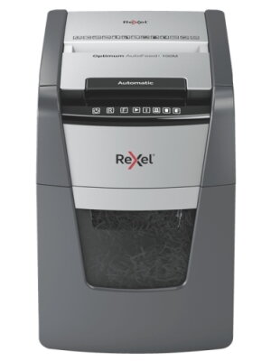 Rexel Optimum AutoFeed+ 100M Dokumentų naikiklis Micro-cut shredding 2x15mm 55dB P-5 34L, Grey/Black Rexel Optimum AutoFeed+ 100M Dokumentų naikiklis Micro-cut shredding 2x15mm 55dB P-5 34L, Grey/Black