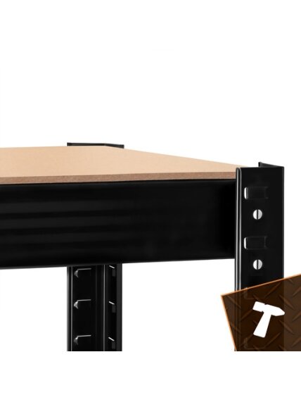 Regał magazynowy - czarny 150x75x30 Bigstren 11