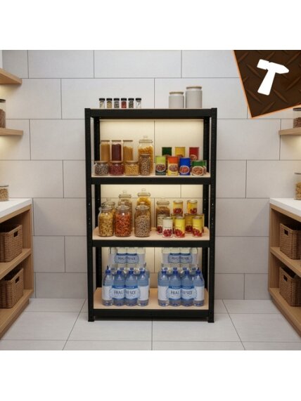 Regał magazynowy - czarny 150x75x30 Bigstren 20 Regał magazynowy - czarny 150x75x30 Bigstren 20