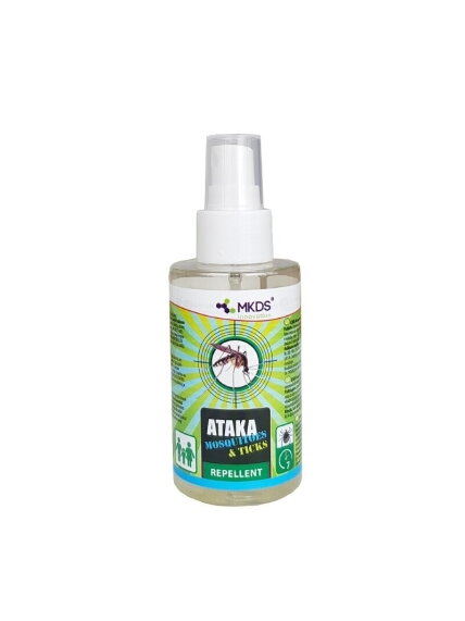 Repelentas nuo uodų ir erkių ATAKA Mosquitoes & Ticks, 100 ml Repelentas nuo uodų ir erkių ATAKA Mosquitoes & Ticks, 100 ml