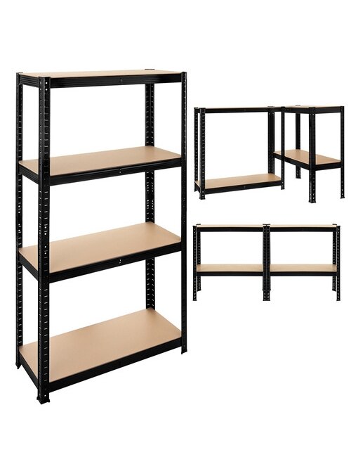 Regał magazynowy - czarny 150x75x30 Bigstren 23