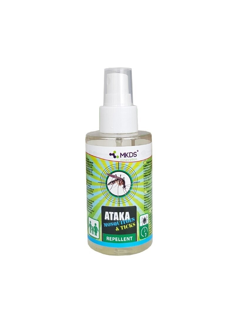 Repelentas nuo uodų ir erkių ATAKA Mosquitoes & Ticks, 100 ml