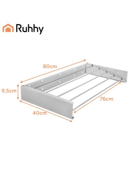 Ruhhy 80 cm prie sienos tvirtinama drabužių džiovyklė 1
