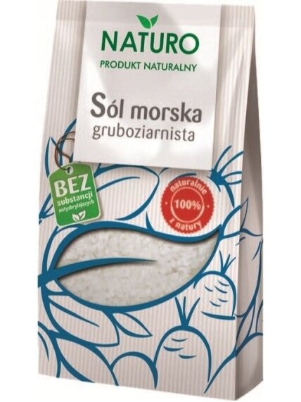 Rupi jūros druska Naturo, 500g Rupi jūros druska Naturo, 500g
