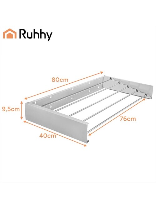 Ruhhy 80 cm prie sienos tvirtinama drabužių džiovyklė 1