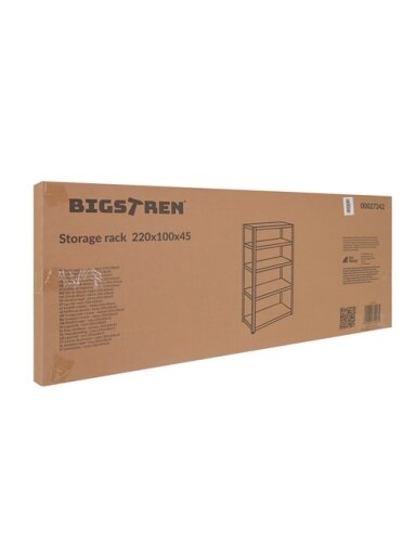Sandėliavimo lentyna - juoda 220x100x45 Bigstreen