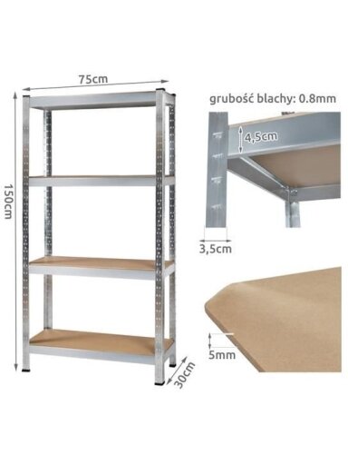 Sandėlio lentyna 150x75x30