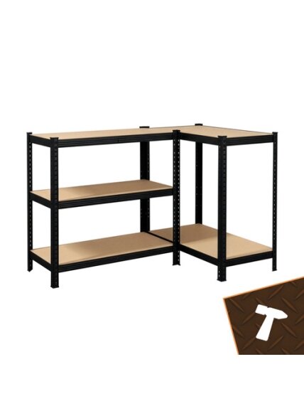 Sandėliavimo lentyna - juoda 220x100x45 Bigstreen 13