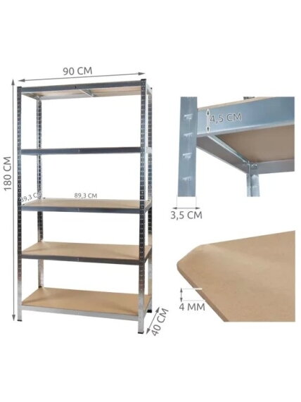 Sandėlio lentyna 180x90x40 Malatec 23768 2 Sandėlio lentyna 180x90x40 Malatec 23768 2
