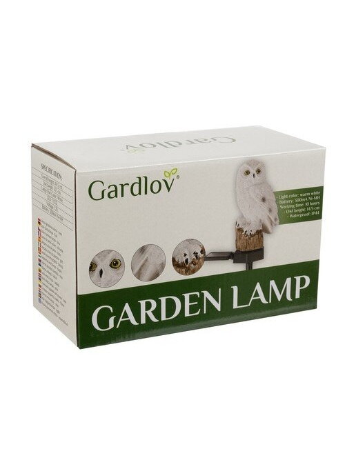 Saulės sodo lempa - pelėda Gardlov 23847 5 Saulės sodo lempa - pelėda Gardlov 23847 5