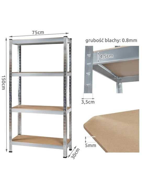 Sandėlio lentyna 150x75x30 1 Sandėlio lentyna 150x75x30 1