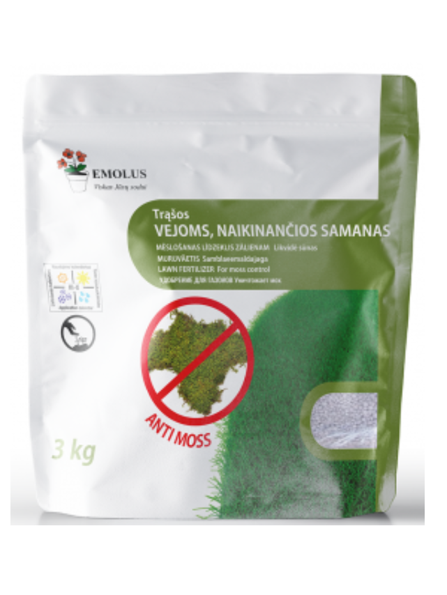 Samanotų vejų trąšos, 3 kg Samanotų vejų trąšos, 3 kg