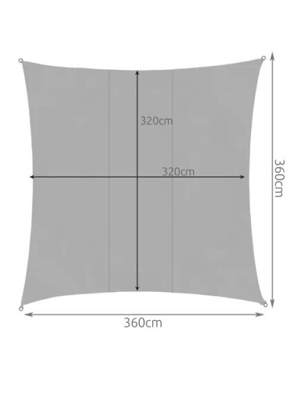 Šešėlinė burė 3,6x3,6 m Gardlov 23164 9 Šešėlinė burė 3,6x3,6 m Gardlov 23164 9