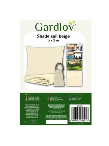 Šešėlinė burė 3x2m - smėlio spalvos Gardlov 23163 2