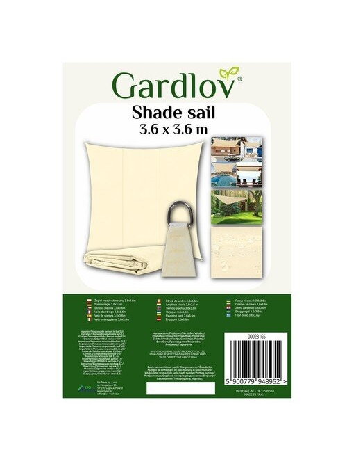 Šešėlinė burė 3,6x3,6 m Gardlov 23165 1 Šešėlinė burė 3,6x3,6 m Gardlov 23165 1