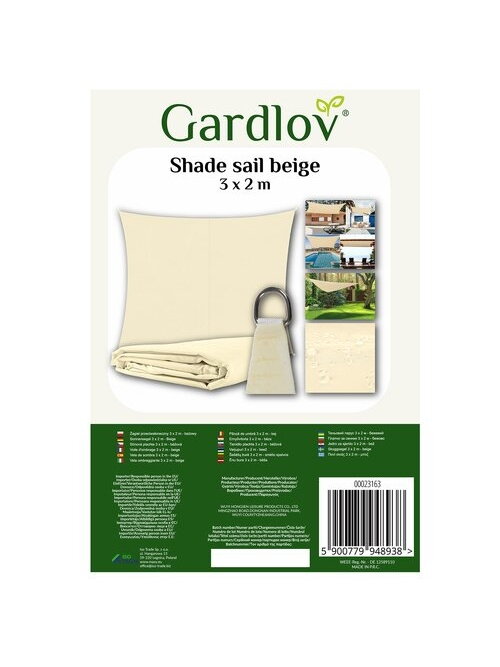 Šešėlinė burė 3x2m - smėlio spalvos Gardlov 23163 2 Šešėlinė burė 3x2m - smėlio spalvos Gardlov 23163 2