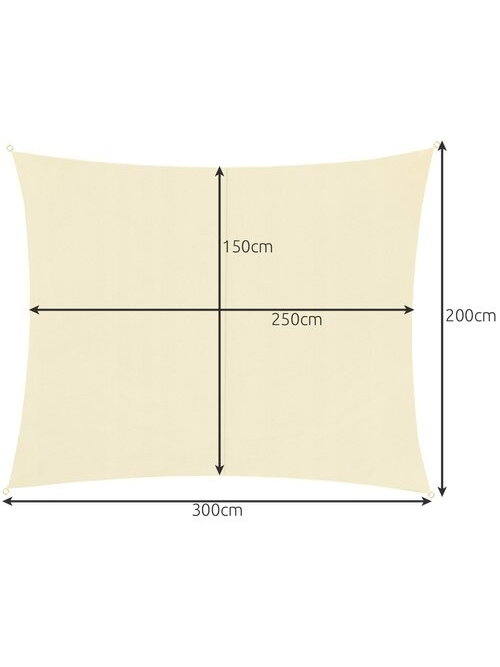 Šešėlinė burė 3x2m - smėlio spalvos Gardlov 23163 3 Šešėlinė burė 3x2m - smėlio spalvos Gardlov 23163 3