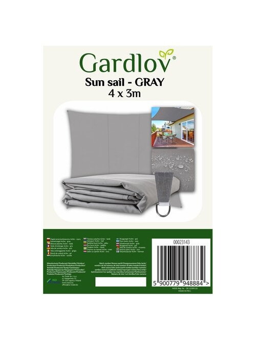 Šešėlinė burė 4x3m - pilka Gardlov 23143 2