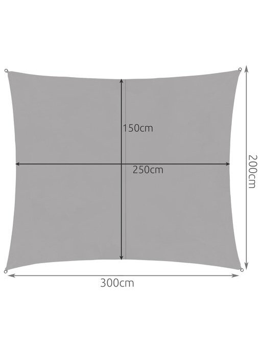 Šešėlinė burė 3x2m - pilka Gardlov 23162 3 Šešėlinė burė 3x2m - pilka Gardlov 23162 3