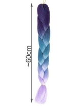 Sintetinės plaukų pynės ombre blue/fio W10342 2 Sintetinės plaukų pynės ombre blue/fio W10342 2