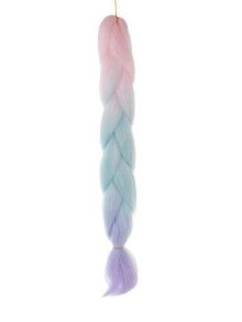 Sintetinės plaukų ombre pynės rožinės/ni/f W10341 3