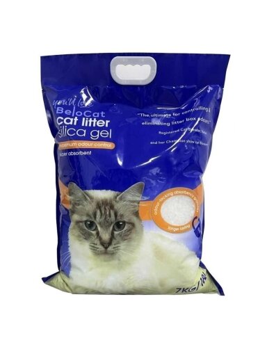 Silikoninis kačių kraikas Belocat 18l/7kg Silikoninis kačių kraikas Belocat 18l/7kg