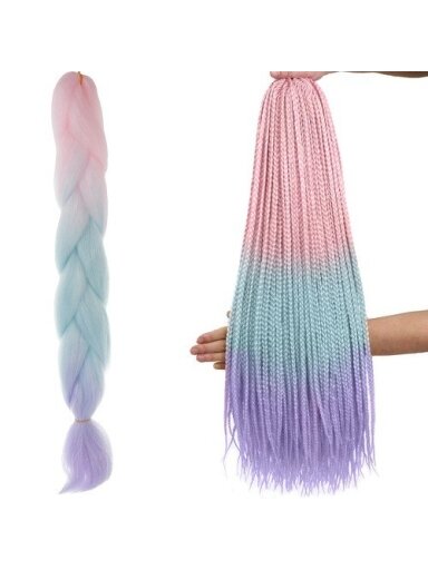 Sintetinės plaukų ombre pynės rožinės/ni/f W10341