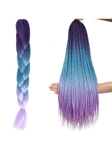 Sintetinės plaukų pynės ombre blue/fio W10342