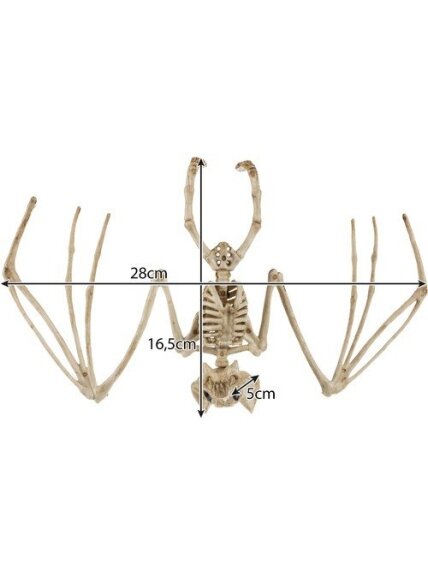 Šikšnosparnio skeletas - dekoracija 30cm Malatec 22005 2