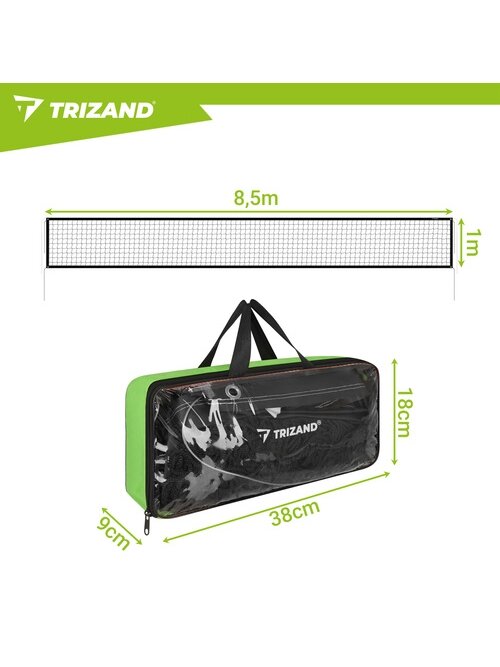 Tinklinio tinklas 8,5x1 m + „Trizand“ krepšys 2