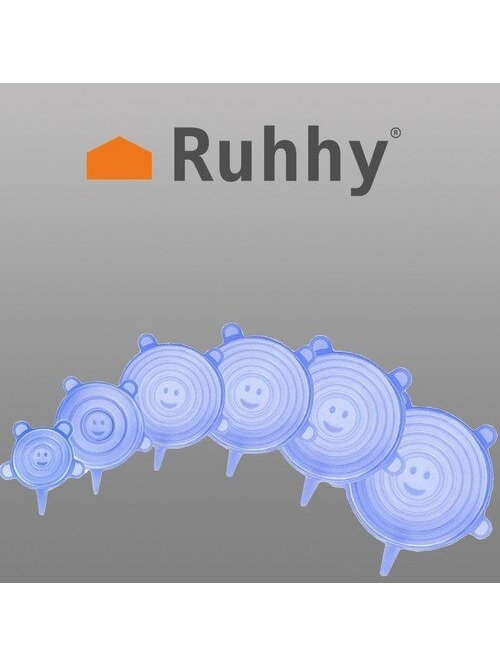 Silikoniniai dangteliai - rinkinyje 6 vnt 1